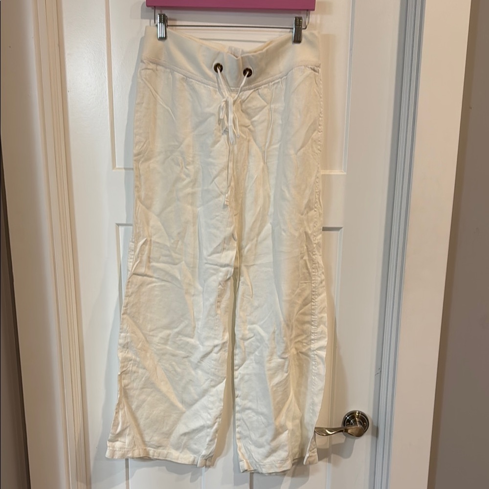 Comfy White Lilly Pulitzer Drawstring Pants